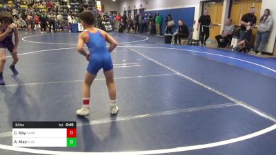 80 lbs Consy 4 - Carter Ray, Rambler WC vs Aiden May, Elder