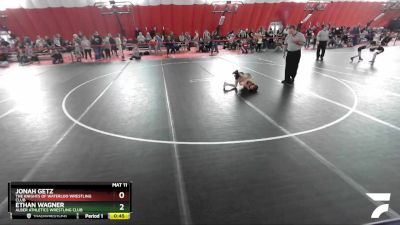 56 lbs Quarterfinal - Jonah Getz, The Knights Of Waterloo Wrestling Club vs Ethan Wagner, Alber Athletics Wrestling Club