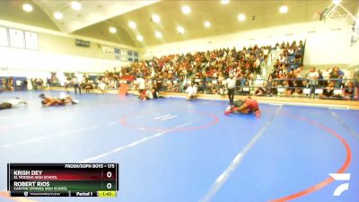 175 lbs Champ. Round 1 - Robert Rios, Canyon Springs High School vs Krish Dey, El Modena High School