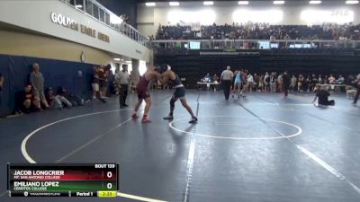 174 lbs Champ. Round 1 - Jacob Longcrier, Mt. San Antonio College vs Emiliano Lopez, Cerritos College