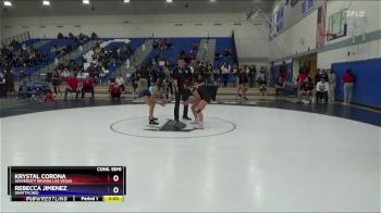 110 lbs Cons. Semi - Krystal Corona, University Nevada Las Vegas vs Rebecca Jimenez, Unattached