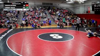127 lbs Cons. Round 2 - Jeremy Tkach, Burgettstown Hs vs Mason Hoyman, Berlin Brothersvalley Hs