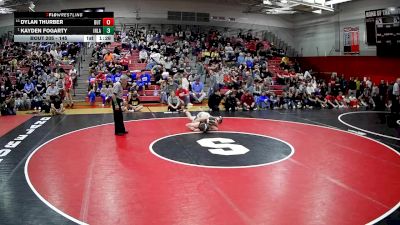 145 lbs Champ. Round 2 - Kayden Fogarty, Indian Land vs Dylan Thurber, Butler