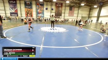 110 lbs Rd# 3 12:00pm Friday - Cael Brown, PA Gold vs Beckham Zachmeier, No Escape W.A.