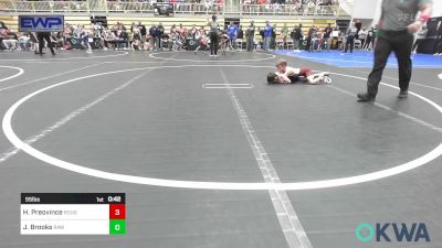 55 lbs Round Of 16 - Hayze Preovince, Rough Riders vs Jett Brooks, Raw Wrestling Club