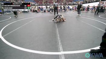49 lbs Quarterfinal - Kallum Hendrickson, OKC Saints Wrestling vs Colin Hunt, Standfast