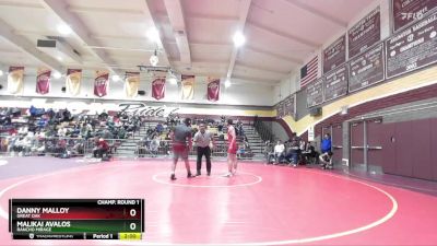 157 lbs Champ. Round 1 - Danny Malloy, Great Oak vs Malikai Avalos, Rancho Mirage