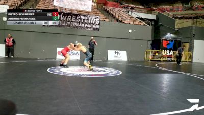 Cadet Boys Lower - 138 lbs Champ. Round 2 - Mason Bishop, Righetti High School Wrestling vs Zen Dooley, Temecula Valley High School Wrestling