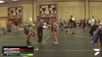 76 lbs Round 3 (4 Team) - Sammy Zimmerman, Elite NJ Blue vs Keira Cunningham, Elite NJ Purple
