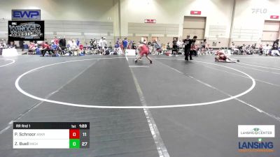 117 lbs Rr Rnd 1 - Parker Schnoor, Askren Wrestling Academy - (B) vs Zaiden Buell, Michigan Premier WC - (A)