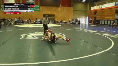 157 lbs Cons. Round 5 - Camden Williams, Bakersfield College vs Marvin Morton, Palomar College