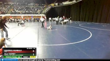 43 lbs Quarterfinal - Naji Toomey, Hammer Time Wrestling Academy vs Maverick Mumbulo, Iowa