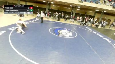165 lbs Cons. Round 3 - Bryce Kopinski, Glenbrook South vs Tyler Bell, Stillman Valley