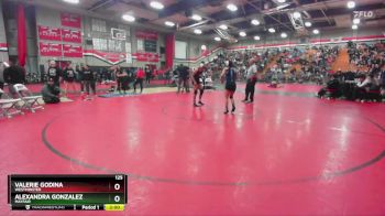 125 lbs Champ. Round 3 - ALEXANDRA GONZALEZ, Mayfair vs Valerie Godina, Westminster