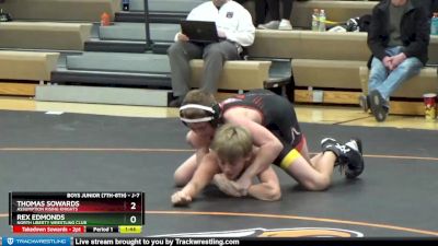 J-7 lbs Semifinal - Thomas Sowards, Assumption Rising Knights vs Rex Edmonds, North Liberty Wrestling Club