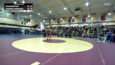 215 lbs Cons. Round 4 - Alexander Diaz, Indio vs Dominick Arredondo, West Valley