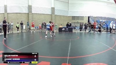 86 lbs Cons. Semi - Nolan Martin, TX vs Dominic Gorder, MI