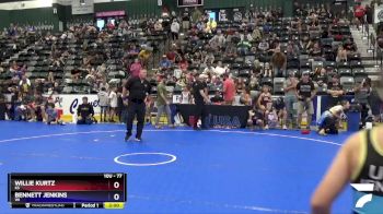 77 lbs Quarterfinal - Willie Kurtz, KS vs Bennett Jenkins, WI