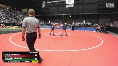 6A-215 lbs Cons. Round 3 - Jeremiah Sanders, Olathe South vs Jaxon Vikander, Manhattan