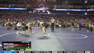 2A-182 lbs Cons. Round 2 - Kaleb Hambly, Clear Lake vs Jeryn Funke, West Delaware, Manchester