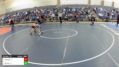 12U Boys - 74 lbs Cons. Round 2 - Lincoln Burns, Ohio vs Jonny Young, Midwest Regional Training Center