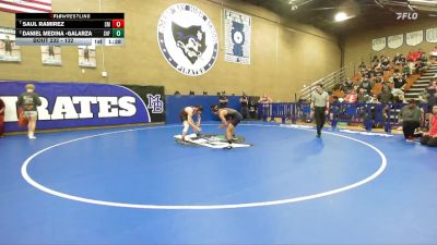 132 lbs Quarterfinal - Saul Ramirez, Santa Maria vs Daniel Medina -Galarza, Shafter