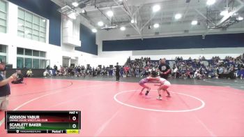 69 lbs Round 1 - Addison Yabur, Savage House Wrestling Club vs Scarlett Baker, Unattached