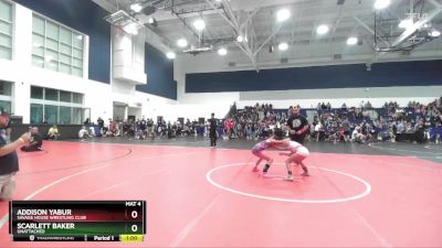 69 lbs Round 1 - Addison Yabur, Savage House Wrestling Club vs Scarlett Baker, Unattached