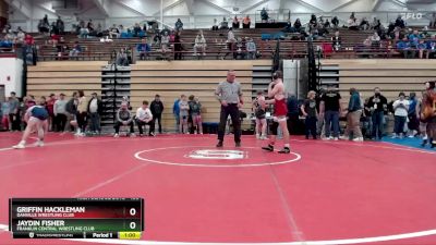 138 lbs Champ. Round 2 - Griffin Hackleman, Danville Wrestling Club vs Jaydin Fisher, Franklin Central Wrestling Club