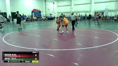 285 lbs Quarterfinals (8 Team) - Brody Villa, Explorer Wrestling Club vs Brodie Slou, Oswego High School