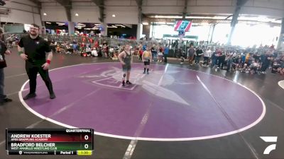 142 lbs Quarterfinal - Andrew Koester, Apex Grappling Academy vs Bradford Belcher, West Amarillo Wrestling Club