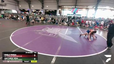 106 lbs Cons. Round 3 - Pablo Parga, All American Wrestling Club vs Matthew Vesa, NXT Level Wrestling Academy