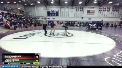 155 lbs Cons. Round 4 - Emilie Lawrence, Walla Walla vs Laura Meyers, Hermiston