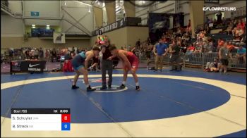 97 kg Round Of 16 - Sam Schuyler, Unattached vs Brandon Streck, Indiana