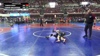 70 lbs Champ. Round 2 - Connor Sweat, Kalispell Wrestling Club vs Parker Shelagowski, Fergus Wrestling Club