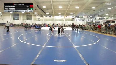 77 lbs Quarterfinal - Jaxon Jolley, Wolfgang Wrestling Academy vs Trey Mendes, Falcons Youth Wrestling