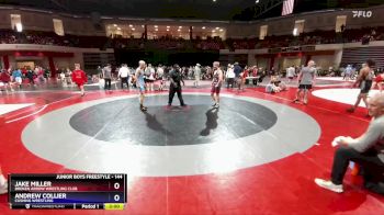 144 lbs Semifinal - Jake Miller, Broken Arrow Wrestling Club vs Andrew Collier, Cushing Wrestling