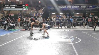 190 3A Cons. Round 1 - Damian Nunez, Hialeah Gardens Sr. vs FELIPE PALHARES, West Boca Raton Community High School