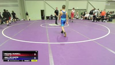 100 lbs Round 3 (8 Team) - Michael Rundell, Illinois vs Niko Selianitis, California Blue