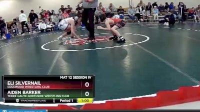 102 lbs Cons. Round 2 - Aiden Barker, Terre Haute Northside Wrestling Club vs Eli Silvernail, Edgewood Wrestling Club