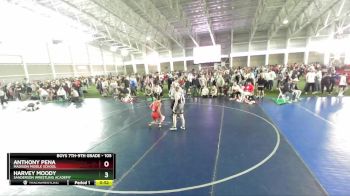 105 lbs Champ. Round 1 - Anthony Pena, Madison Middle School vs Harvey Moody, Sanderson Wrestling Academy