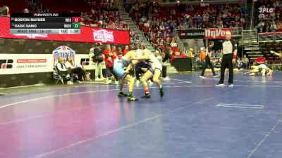 1A-120 lbs Cons. Round 4 - Boston Mateer, Interstate 35 vs Gage Samo, WACO, Wayland