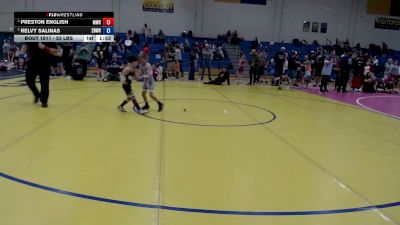 53 lbs Champ. Round 2 - Relvy Salinas, 208 Badgers Wrestling Club vs Preston English, McCall Wrestling Club