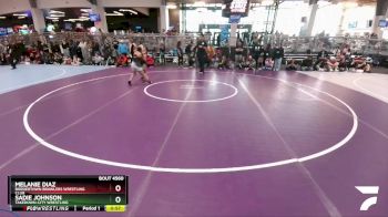 92 lbs Cons. Round 2 - Sadie Johnson, Takedown-City Wrestling vs Melanie Diaz, Bordertown Brawlers Wrestling Club