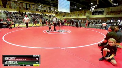 43 lbs Round 1 - Abby Titov, Temecula Valley Wrestling Club vs Lexi Thomas, Peterson Grapplers