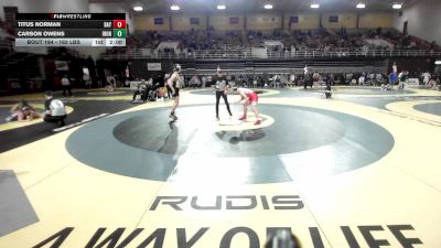 165 lbs Round Of 32 - Titus Norman, Baylor School vs Carson Owens, Iron Academy