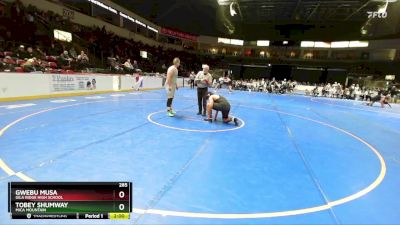 285 lbs Champ. Round 1 - Tobey Shumway, Mica Mountain vs Gwebu Musa, Gila Ridge High School