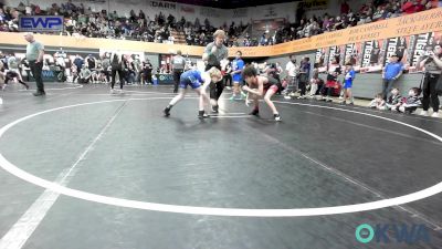 70 lbs Quarterfinal - Kyndall Nicholson, Mustang Bronco Wrestling Club vs Ezekiel Boyd, Harrah Little League Wrestling