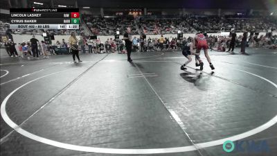80 lbs Round Of 32 - Lincoln Laskey, Raw Wrestling Club vs Cyrus Baker, Harrah Little League Wrestling