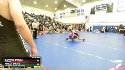 150 lbs Cons. Round 3 - Adrian Zarate, Tustin High School Wrestling vs Jhovanie Zamora, Etiwanda